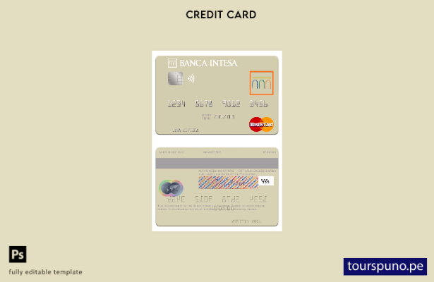 listo para imprimir Serbia The Banca Intesa a.d. Plantilla de Mastercard de Beog